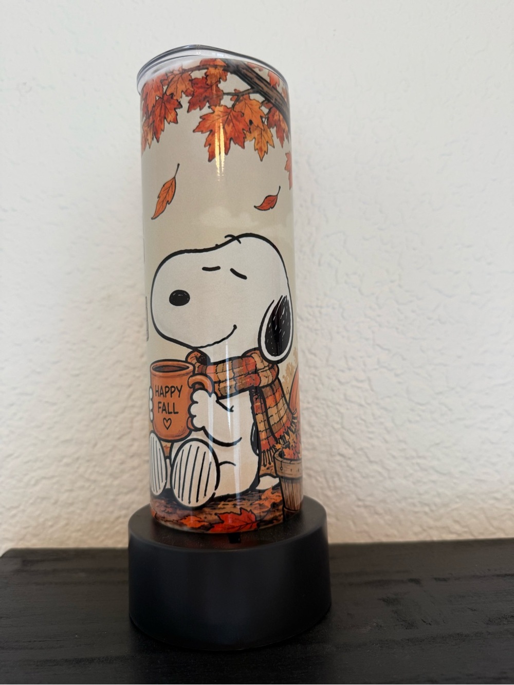 Peanuts Snoopy Fall Tumbler in Cream and Orange